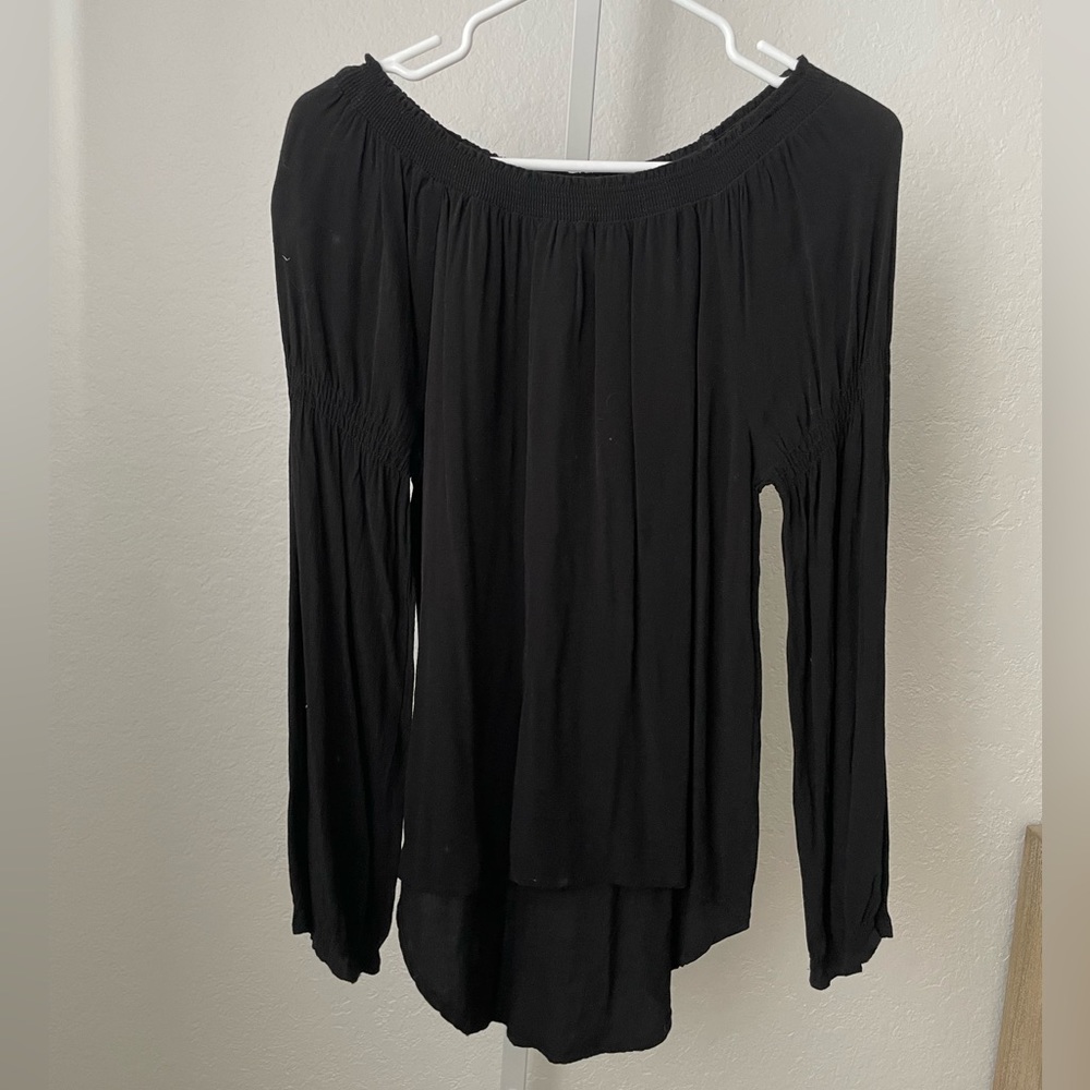Black off the shoulder tunic